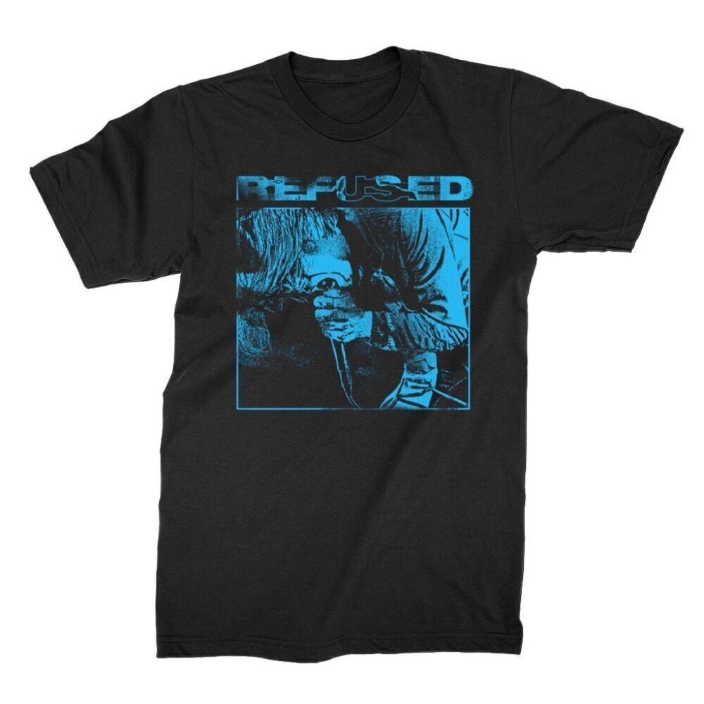 Refused No Escape Mic Punk Rock Band Graphic T-Shirt Music Concert Fan Tee